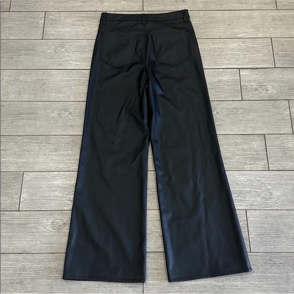 New with Tags DAZE Far Out Faux Leather Wide Leg Pants